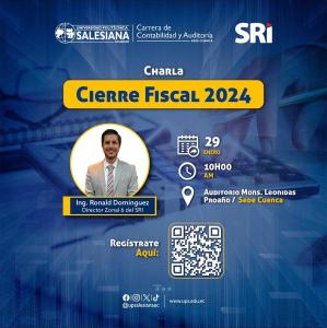 Afiche de la Charla: Cierre Fiscal 2024